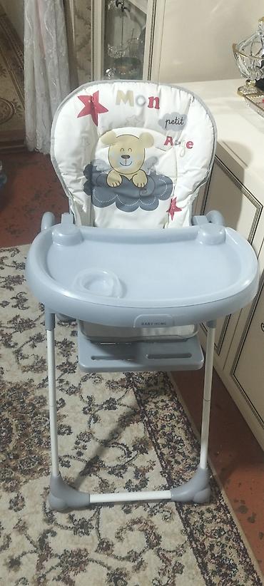 Yemək masaları, oturacaqları: Uşaq yemək stulu – Baby Home - Rəng: boz-ağ - Önündə geniş çıxarılan — 3