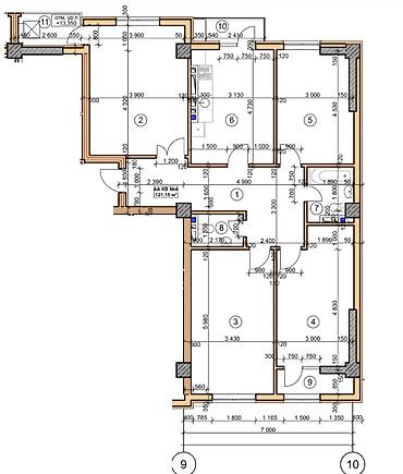 Продажа квартир: 4 комнаты, 121 м², Элитка, 12 этаж, Готовая ПСО (под самоотделку) — 4