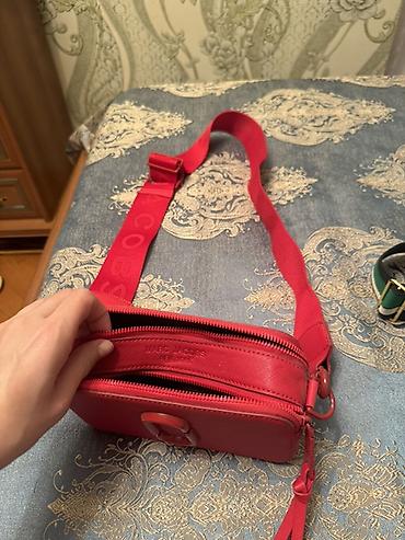 qırmızı sumka: Marc Jacobs Snapshot çiyin çantası – qırmızı - Material: saffiano — 2
