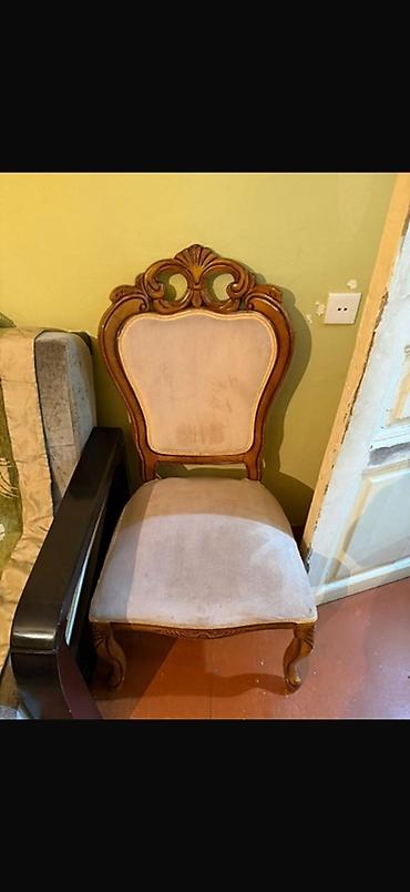 Mebel: Qonaq otağı üçün, İşlənmiş, Oval masa, 8 stul — 3