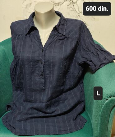 bluze i tunike: 0101 Brand, L (EU 40), Prugasti, bоја - Siva