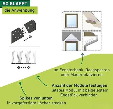 Oprema i sredstva za zaštitu: Windhager Vogel- & Taubenabwehr – Pigeon Starter set, 100 cm — 4
