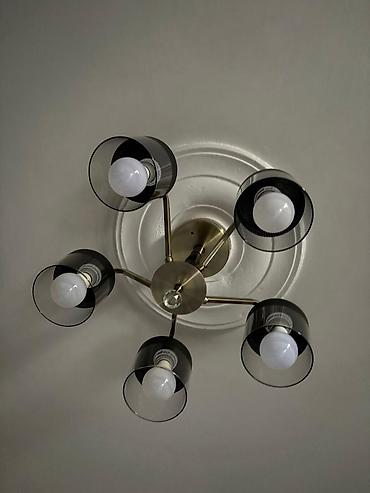 stolustu isiq: Çılçıraq, 5 lampa, Metal — 1