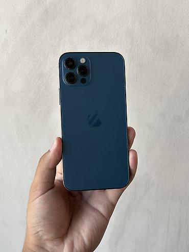 IPhone 12 Pro, Б/у, 256 ГБ, Pacific Blue, Чехол, 90 %