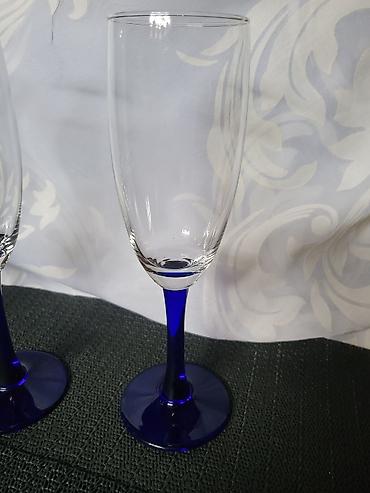 Čaše: Holandske nove vintaz case za vino. Case za vino staklo,kobaltno — 9