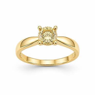 Кольца: Кольцо «Golden Solitaire» из жёлтого золота 585 - Артикул: 29793 - — 1