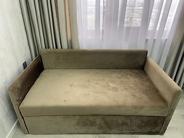 divan carpayi: Rahat və kompakt divan‑çarpayı - Rəng: açıq qəhvəyi/bej - Material — 3