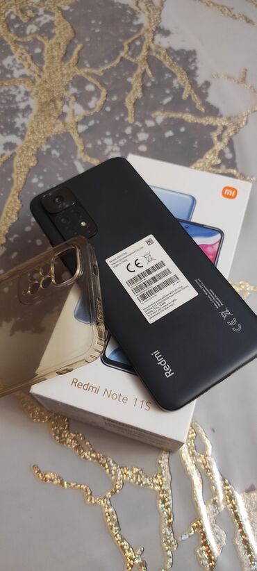 аккумулятор кредит: Xiaomi Redmi Note 11S, 128 GB, rəng - Boz, 
 Barmaq izi, İki sim kartlı, Face ID