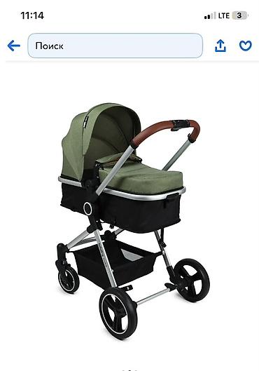 Коляски: Коляска, цвет - Черный, Б/у — 1