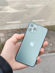 скупка бу телефонов на запчасти: IPhone 11 Pro, Б/у, 64 ГБ, Зеленый, Защитное стекло, Чехол, Кабель, 75 %