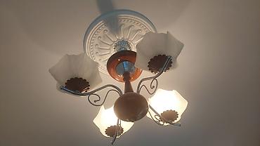 led lyustralar: Çılçıraq, 4 lampa, Şüşə — 4