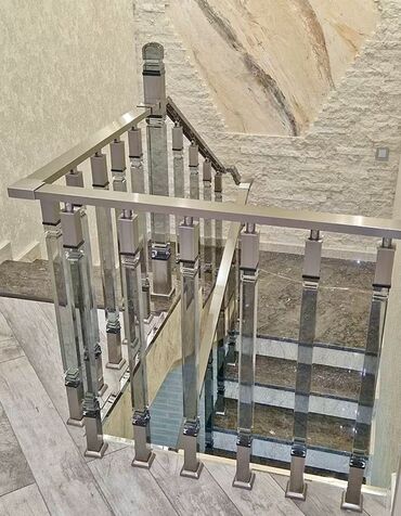 Pilləkən məhəccərləri: Yeni Pilləkən məhəccəri, Paslanmaz polad, Pulsuz çatdırılma — 26