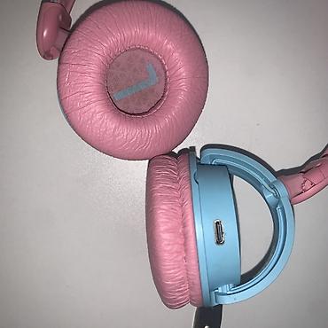 очки с камерой и микрофоном: Детские наушники JBL (серия JR/Junior) в розово‑голубой расцветке — 6