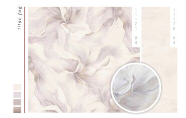 клеим обои: Страна производства: Россия, Вид принта: Цветы, цвет - Фиолетовый, Новые