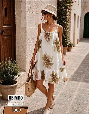 stradivarius sorc: Letnja haljina na bretele sa floralnim printom. - Kroj: lepršava — 1