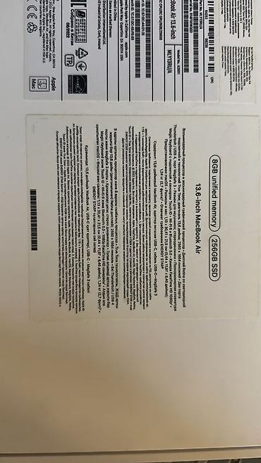 macbook m2 air: İşlənmiş Apple MacBook, 13.5 ", Apple M2, 256 GB, Ödənişli çatdırılma, Rayonlara çatdırılma — 5