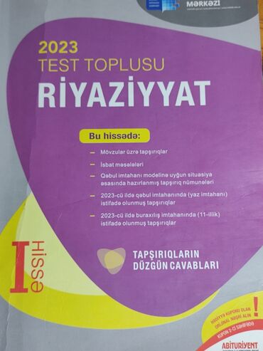 5 ci sinif riyaziyyat testləri: Ikisi birlikde 12 manat işlenmiş olsa da yeniden işlemek üçün idealdır