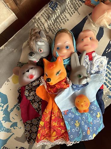 Игрушки: Домашний кукольный театр — куклы-рукавички (3 набора) Идеален для — 5