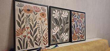 onluk: Dekorativ divar tabloları – 3-lü set - Üslub: Skandinaviya/boho — 1