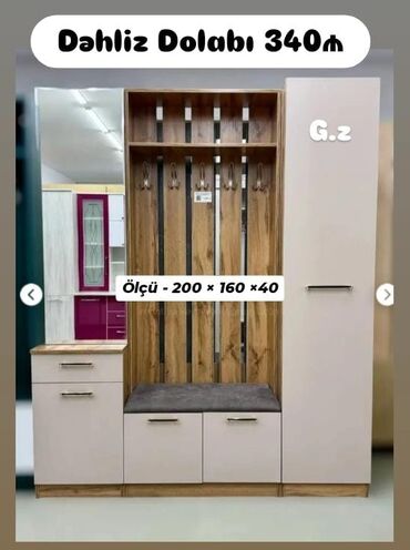 Dolablar: Açılan, 1 qapı Düz dolab, Dəhliz dolabı