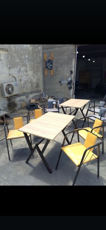 Masa və oturacaq dəstləri: Mətbəx üçün, Yeni, Açılmayan, Dördbucaq masa, 4 stul — 4