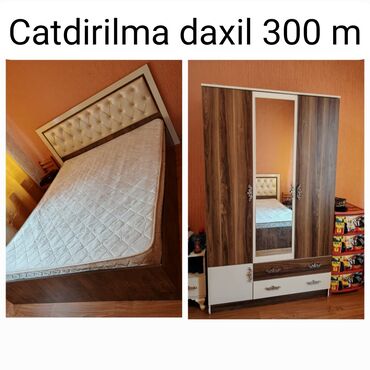 Yataq otağı dəstləri: Yataq desti satilir dest halda 300 azn tek tek dolab 150 taxt 150 azn