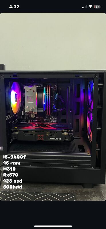 компьютеры для игр: Компьютер, ядер - 6, ОЗУ 16 ГБ, Игровой, Новый, Intel Core i5, AMD Radeon RX 580, HDD + SSD