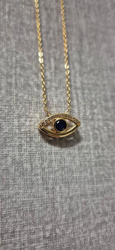 Наборы украшений: КОМПЛЕКТ. Элегантное золотистое колье с подвеской в форме глаза и — 2
