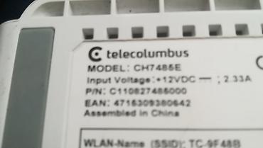 him rs: Telecolumbus CH7485E – kablovski Wi‑Fi ruter (Wireless Voice Gateway) — 2