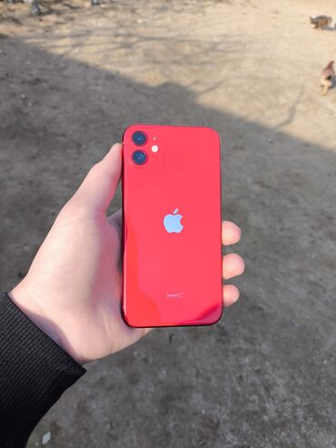 Apple iPhone: IPhone 11, 128 GB, Qırmızı, Simsiz şarj, Face ID