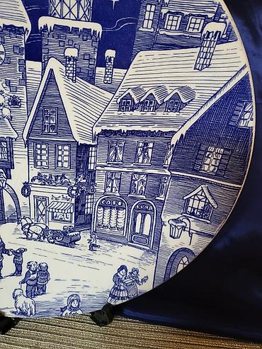 stari avan: Tanjir engleski za torte,kolace,posluzenja,dekoraciju Ironstone iz — 4