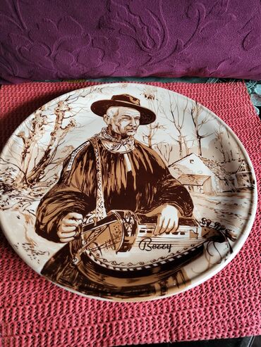 Ostalo posuđe: Tanjir nov iz 80ih Rec Castelroux Francuska,rucni rad,rucno oslikan — 6