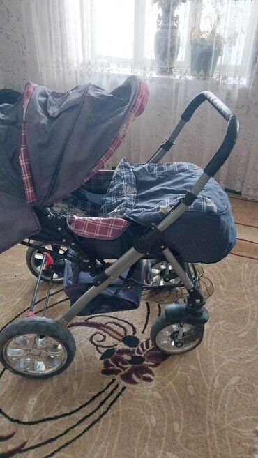 детский коляска ош: Балдар арабасы, түсү - Көгүлтүр, Колдонулган