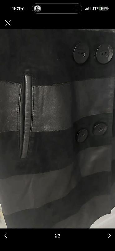 long coat: Пальто женское кожанное+замша, покупала в Италии за 45 000, размер — 2