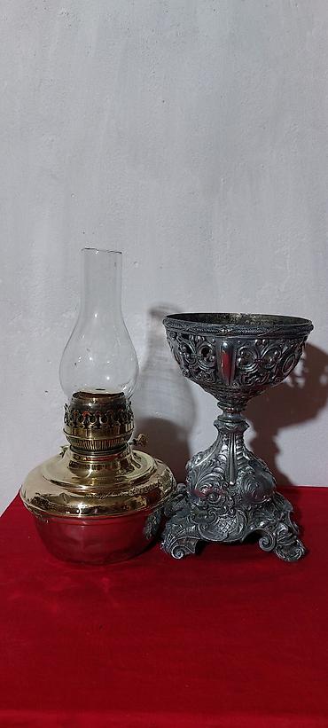 antika şamdanlar: Məhsul: 19-cu əsrin sonları almaniya, fransa istehsalı neft lampaları; — 6