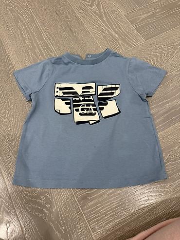 Futbolkalar: Uşaq köynəyi - Model: qısaqol T‑shirt - Rəng: göy - Üzərində iri — 1
