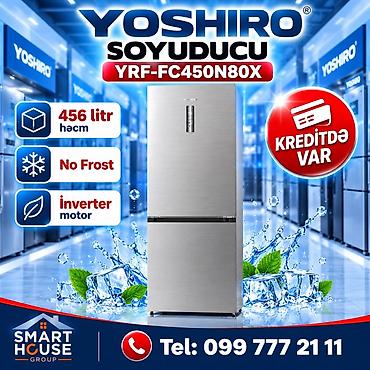 Elektronika: Yeni 2 qapılı Yoshiro Soyuducu Satılır, rəng - Gümüşü, Kredit var — 1