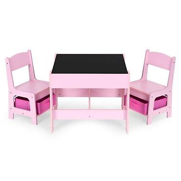 lidl cipelarnik: Dečiji set sto i 2 stolice sa tablom za pisanje Pink ECOTOYS Šifra — 6