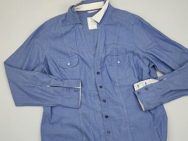 niebieska bluzki z długim rękawem: Koszula Damska, C&A, 2XL, stan - Dobry