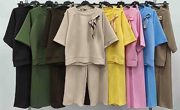 Kompleti: Damski dvodelni set – široka majica i pantalone sa vezicom - Kroj — 9