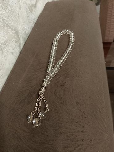 Şəffaf muncuqlardan hazırlanmış təsbeh - Material: şəffaf, şüşə tipli
