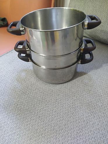 cotex posteljine: Set inox posuđa 18/10 – lonci i šerpe sa poklopcem korisceni par puta — 5