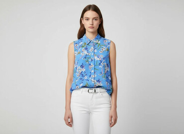 sukienki chabrowe dla puszystych: H&M, Bluzka damska, rozmiar XS
