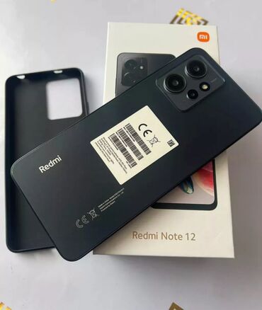 Redmi: Redmi, Redmi Note 12, Б/у, 128 ГБ, цвет - Черный, 2 SIM