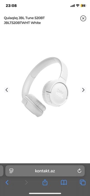 bluetooth наушники p: Simsiz (Bluetooth) Qulaqcıqlar, JBL, rəng - Ağ