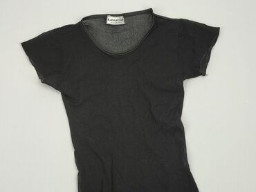 czarne eleganckie bluzki krótki rękaw: Bluzka Damska, S, stan - Dobry