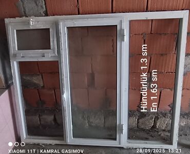 Plastik qapılar: Alüminium şüşəli qapı-pəncərə dəstləri 1) Birqat qapılı pəncərə — 8