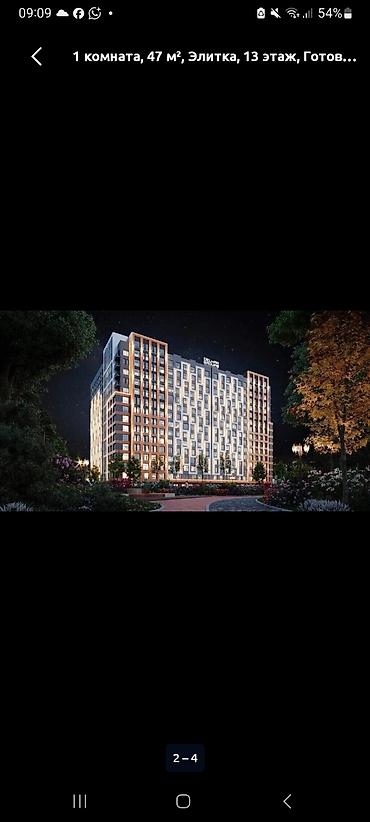 дельмар: 1 комната, 47 м², Тунгуч мкр Элитка, 13 этаж, ПСО (под самоотделку) — 3