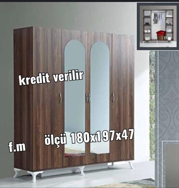 Sifarişlə dolablar: Düz dolab, Dəhliz üçün, Yataq otağı üçün, Eyvan üçün, Paltar üçün, Kupe, Quraşdırıla bilən, 3 qapılı — 25