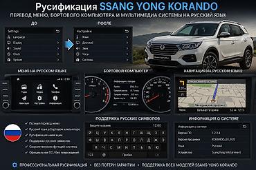 e 303: Профессиональная русификация SsangYong Korando Что входит: - Полный — 1
